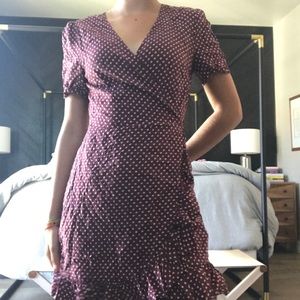 Polka dot wrap dress Size M!